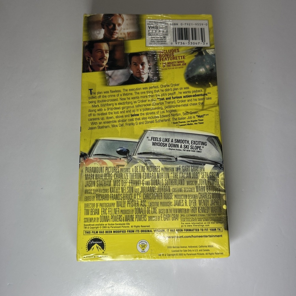 VTG The Italian Job Sealed VHS (2003) Paramount Mark Wahlberg - Picture 4 of 5